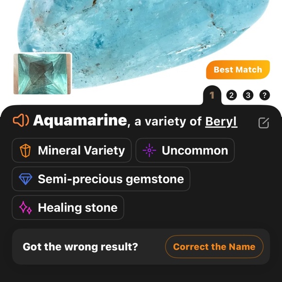 Silver Tone Ring w/Princess Cut Aqua Blue Stone. Vintage. - Picture 11 of 13